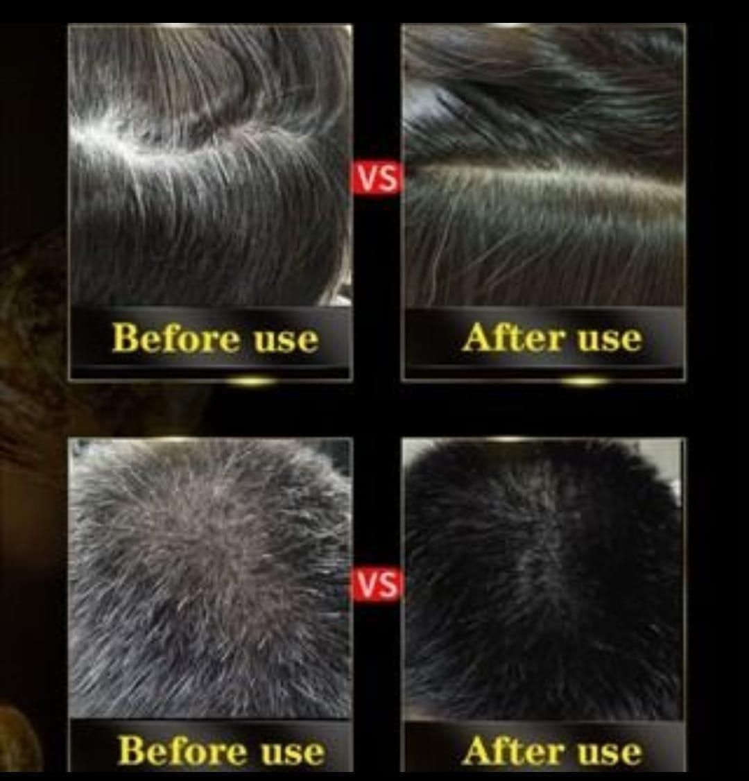 Unisex Instant Black Herbal Hair Dye Shampoo for Grey Hair