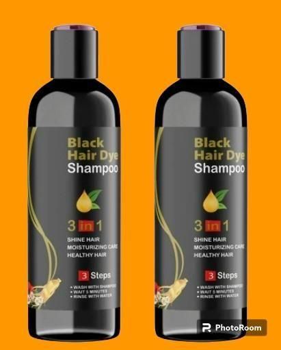 Unisex Instant Black Herbal Hair Dye Shampoo for Grey Hair